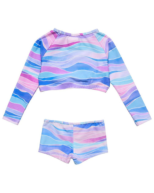 Snapper Rock Water Hues Crop Rash Top Set Multi Large 3