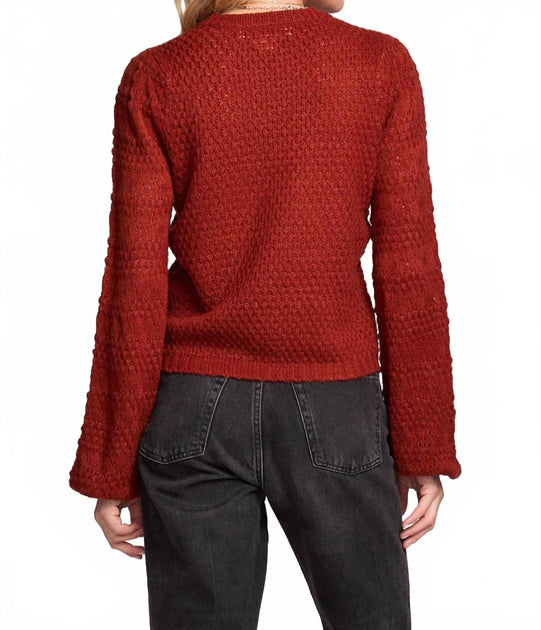 Saltwater Luxe Margow Knit Sweater Red Large 3