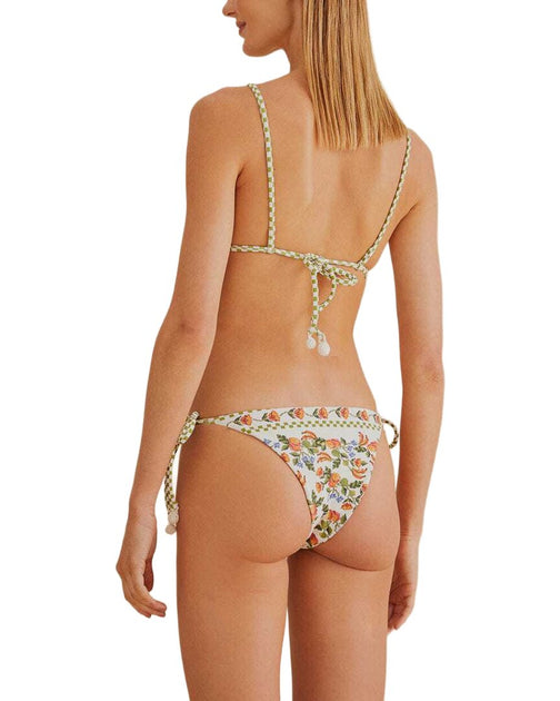 FARM Rio Banana Vitamin Tie Side Bikini Top Beige Large 3