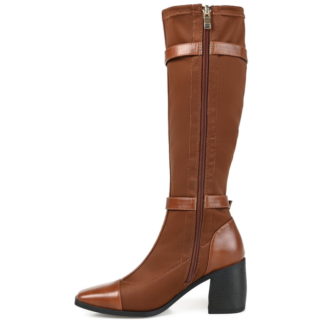 Journee Collection Gaibree Knee High Boots Beige US 7.5 3