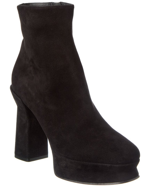 Salvatore Ferragamo Standard Suede Platform Bootie Black US 9.5 2