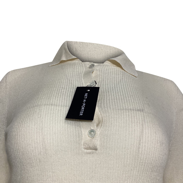 Nili Lotan Collared Sweater Cream US 12 4