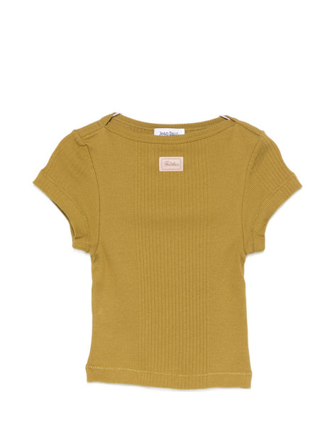 Jean Paul Gaultier Ribbed Crop Top Yellow Medium 2