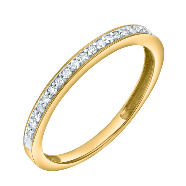 Veyora 14K Gold Diamond Half-Eternity Band Silver US 5.5 3