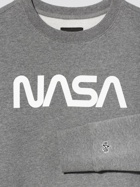 Alpha Industries Nasa Ii Crew Sweatshirt Grey Large 4