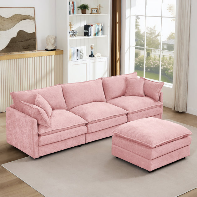 Streamdale Modular Sectional Sofa Pink 102 Inch 3