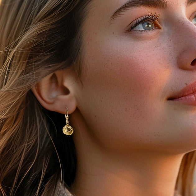 Ross-Simons Love Knot Drop Earrings Yellow Gold 3