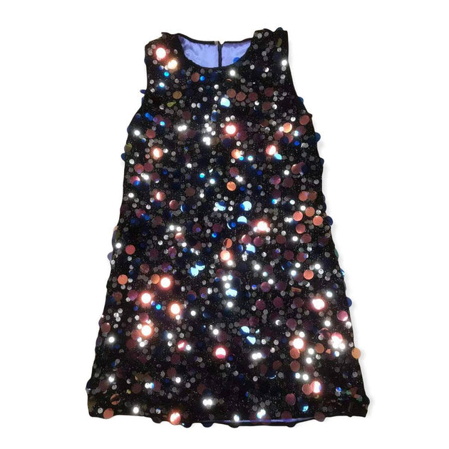 paillette stardust sequin dress black Paillette Stardust Sequin Party Dress, M