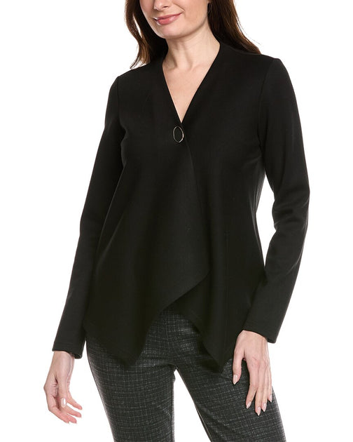 Joseph Ribkoff Solid Drape Jacket Black US 8 2