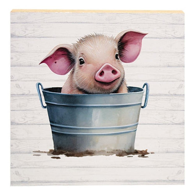 Hivvago Baby Piggy Block Figurine 2