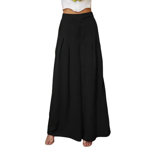 DAVI & DANI Women's Wide-Leg Palazzo Pants Black Medium 2