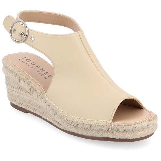 Journee Collection Crew Wedge Sandal Blue US 7.5 2