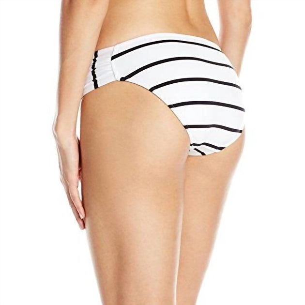 Seafolly Castaway Stripe Bikini Bottom White US 6 3