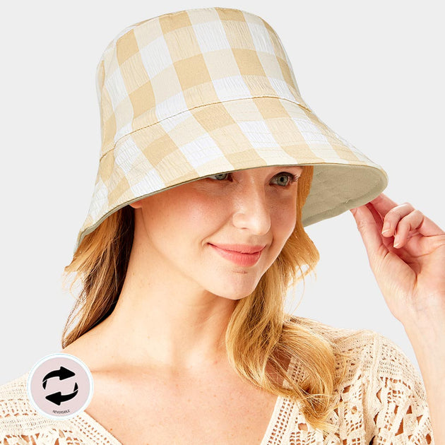 FASHNZFAB Wendbare Bucket Hat Beige 5