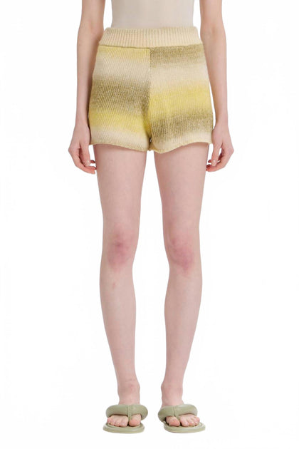 SOMETHING NAVY Poppy Ombre Sweater Shorts Yellow XLarge 3
