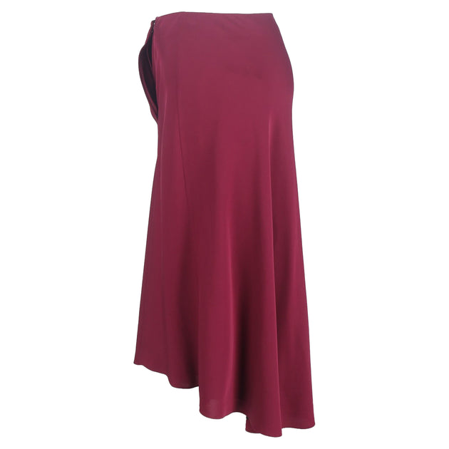 Theory Asymmetric-Hem Skirt Burgundy US 6 3