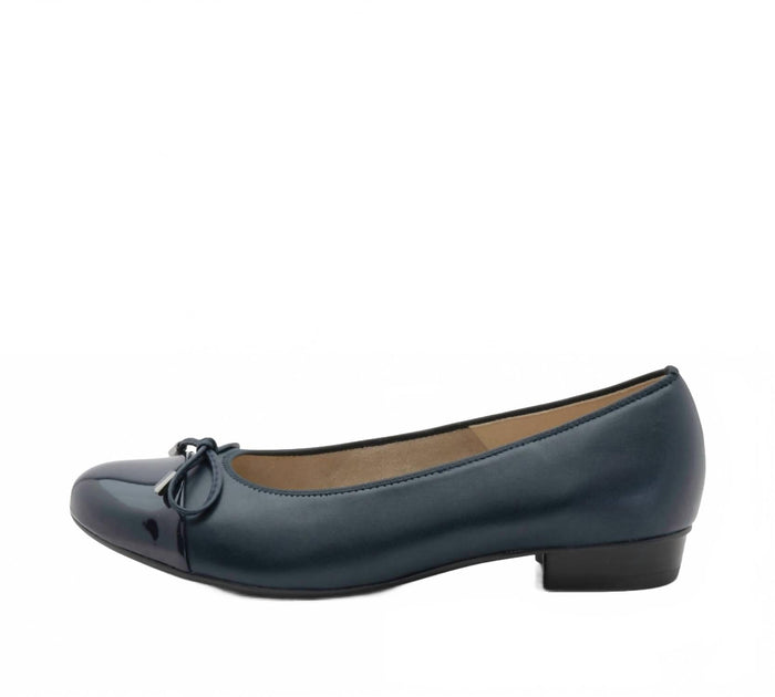 Ara Belinda Bow Ballet Flat Blue US 8.5 2