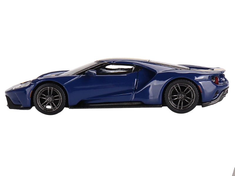 Mini GT Ford GT Sunoco Blue with Yellow Stripes 1/64 2