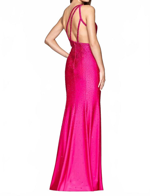 Faviana One Shoulder Gown Pink US 10 3