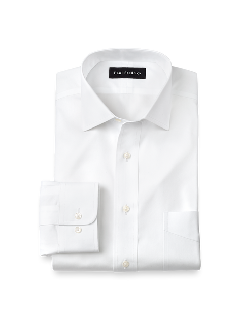 Paul Fredrick Pinpoint Dress Shirt White US 16.5 2