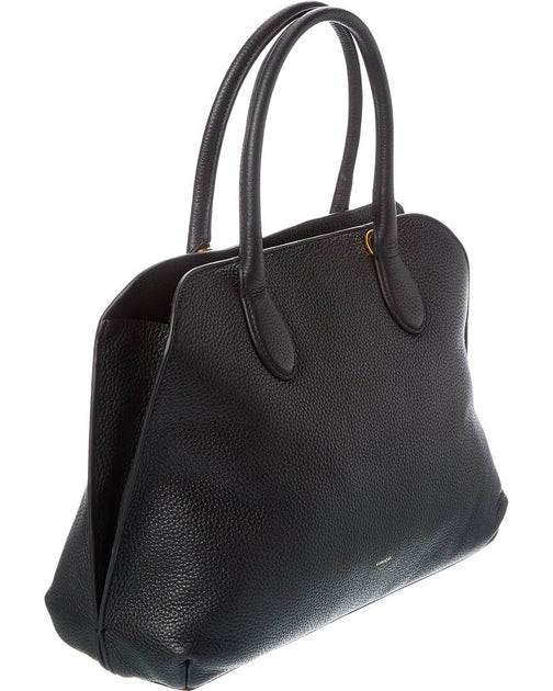 Vince Donna Medium Leather Satchel Black Medium 4