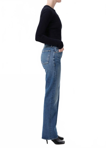 AGOLDE Mid Rise Kick Bootcut Jeans Blue 24 3