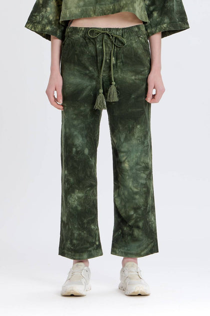 SOMETHING NAVY Birdie Corduroy Pants Green Medium 2