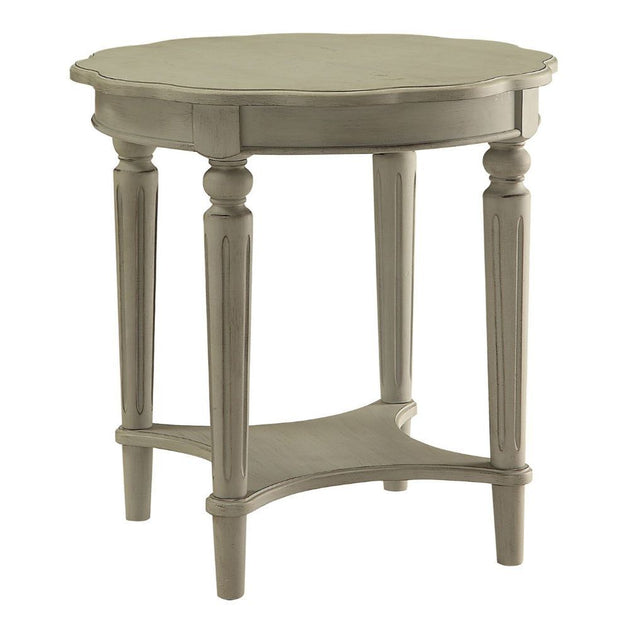 Hivvago Round End Table Light Slate Gray 24in 3