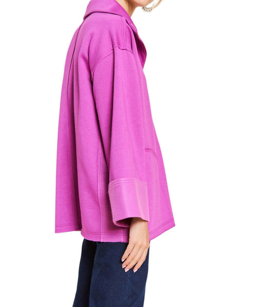 Jade by Jane Together At Last Collared Pullover Pink Plus Size 3X 4