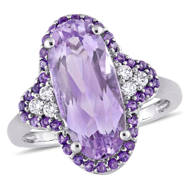 Mimi & Max Cocktail Ring Purple White Gold US 9.5 2