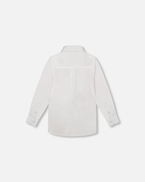 Deux par Deux Button Down Long Sleeve Shirt White US 6 4