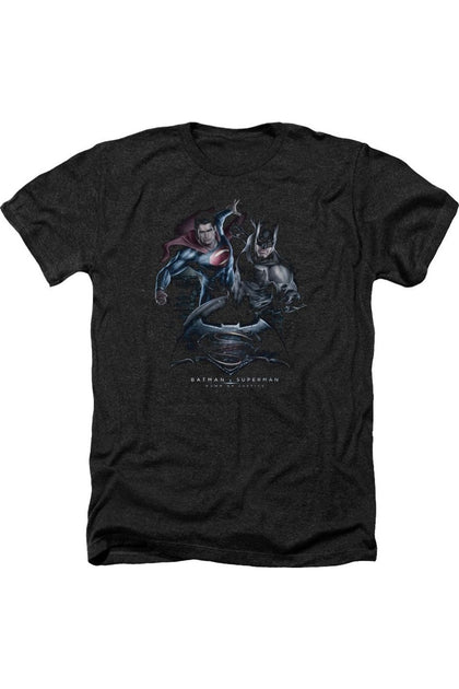 Gildan Batman V Superman Team Up T-Shirt Black XL 2