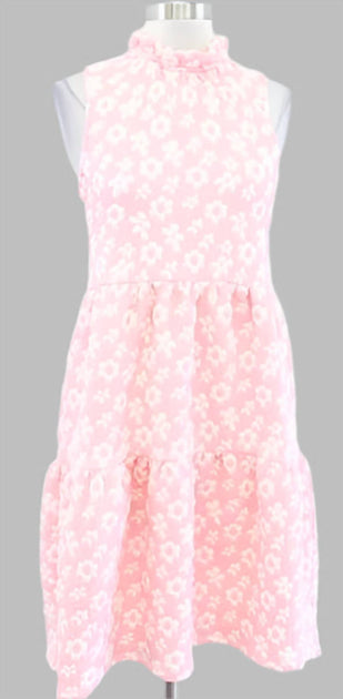 Tyler Boe Textured Dress Pink XLarge 2