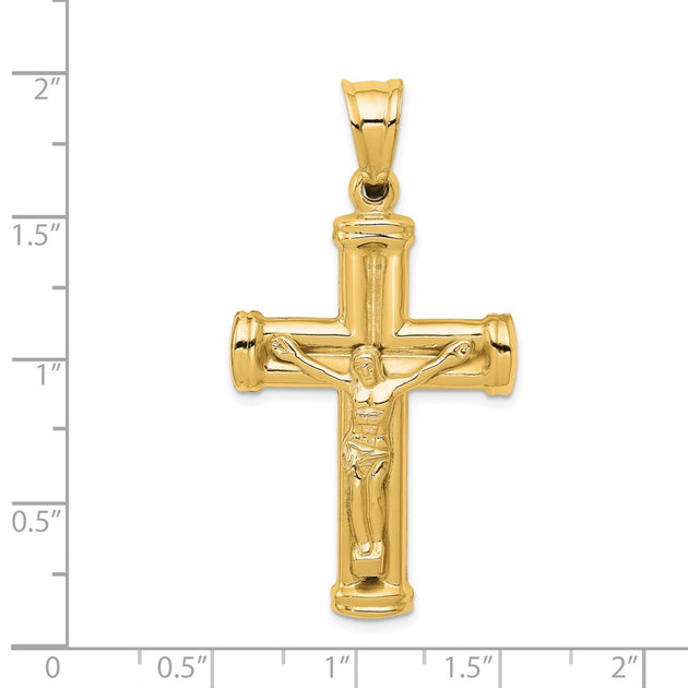 Diamond2Deal Crucifix Pendant Yellow Gold 7