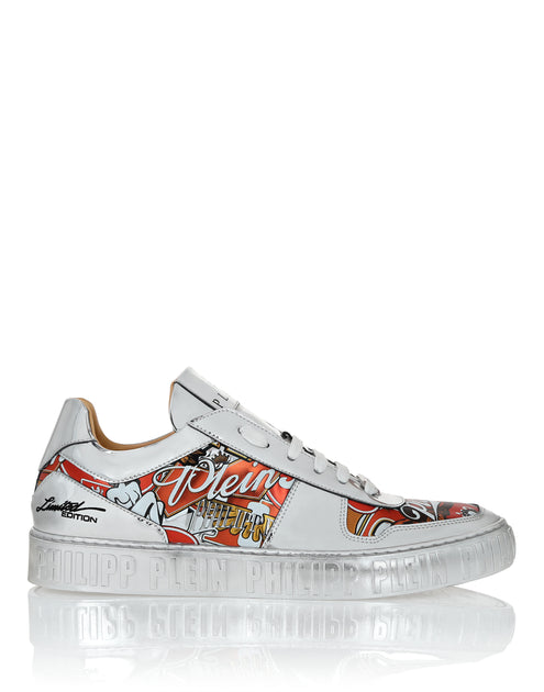 Philipp Plein Mirror Leather Low Top Sneakers Golden Eagle Multi 38 3
