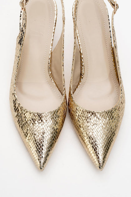 Prologue Value Pointed Toe Pump Gold US 9.5 3