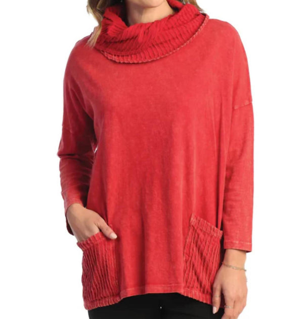 Jess & Jane Cowl Tunic Pink Medium 2
