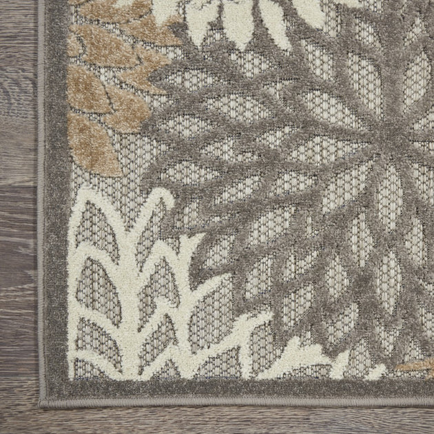 Hivvago Floral Area Rug Gray/Ivory 4x6 ft 3