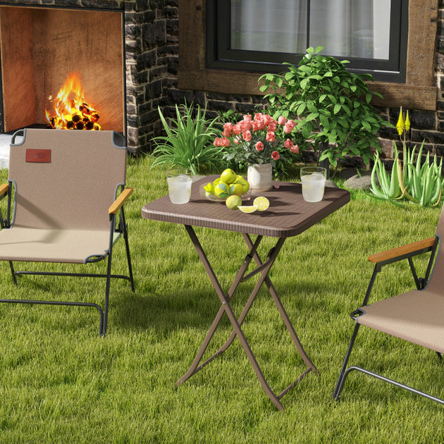 Hivvago Folding Picnic Table Coffee 3
