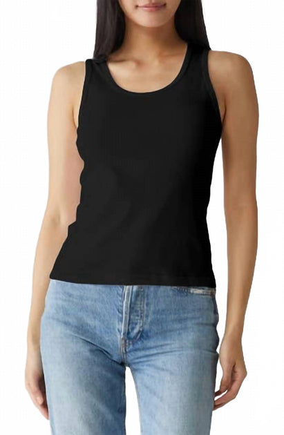 Michael Stars Juno Scoop Neck Tank Schwarz One Size 2