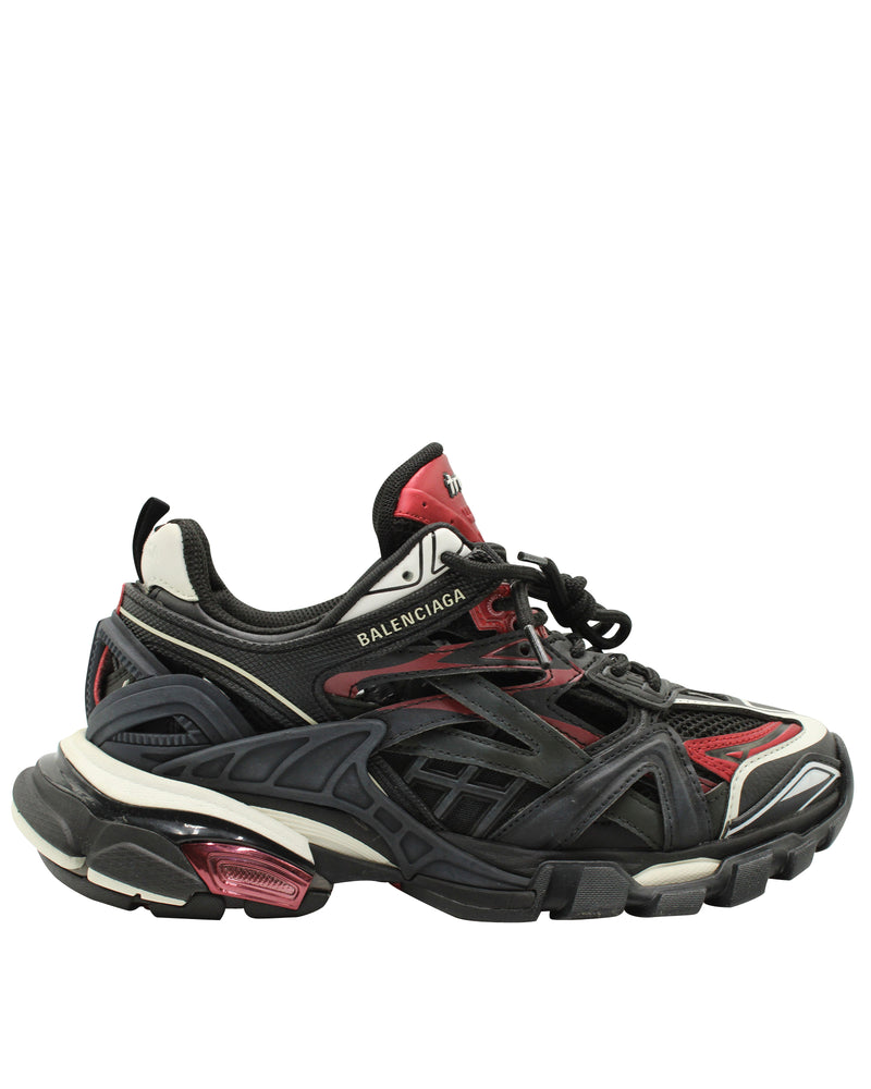 BALENCIAGA Track2スニーカー ブラック/レッドサイズ37 Balenciaga Track 2. Sneakers In Black/red Nylon | ShopSimon