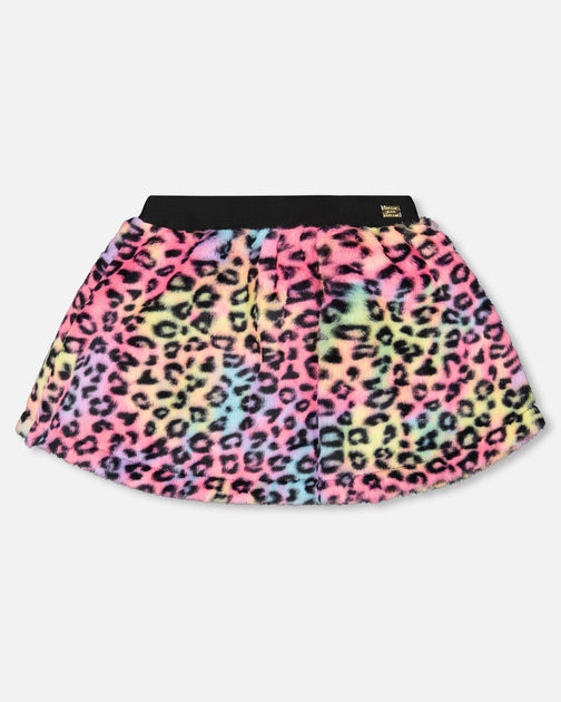 Deux par Deux Kunstpelz-Rock Multicolor Leopard US 2T 2