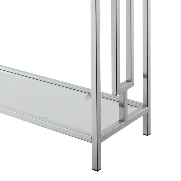 Convenience Concepts Town Square Console Table White/Chrome 4