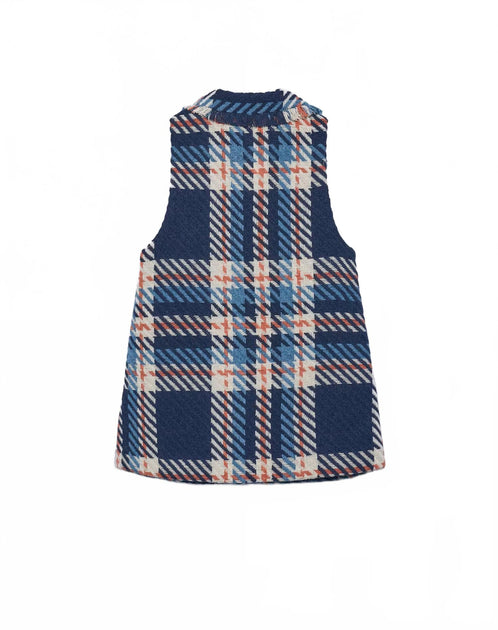Abel & Lula Girl's Check Pinafore Dress Blue US 6 3