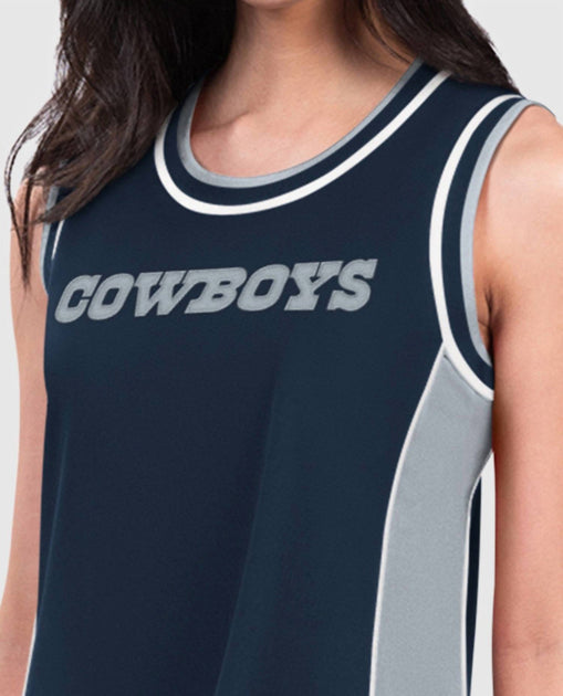 Starter Femme Dallas Cowboys Slam Dunk Robe Tank Bleu XLarge 4