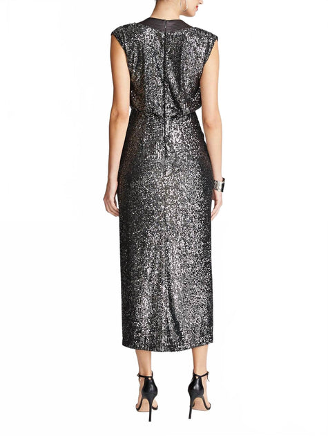 Halston Ranae Sequin Maxi Dress Purple US 10 4