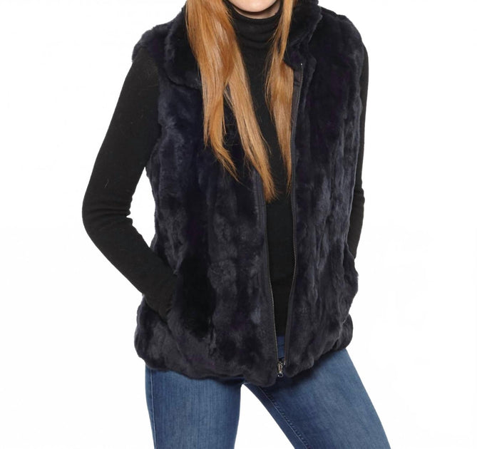 Linda Richards Rex Zip Wendeweste Blau Large 3