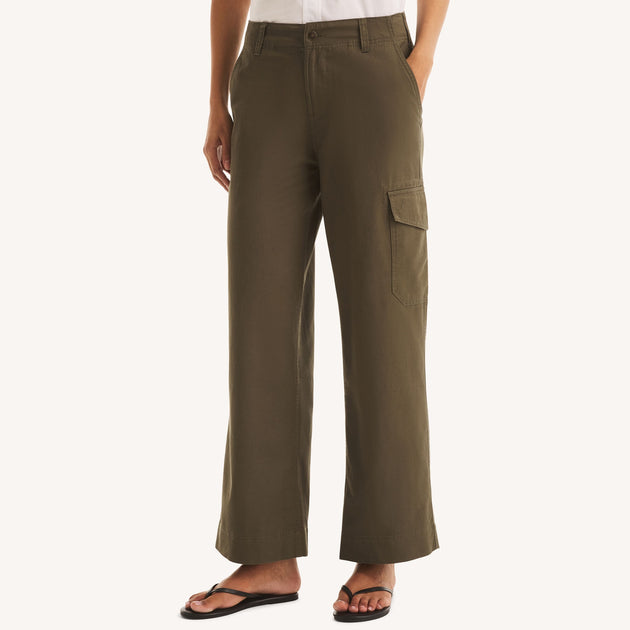 Nautica Damen Relaxed Cargo Hose Grün US 8 Regular 2