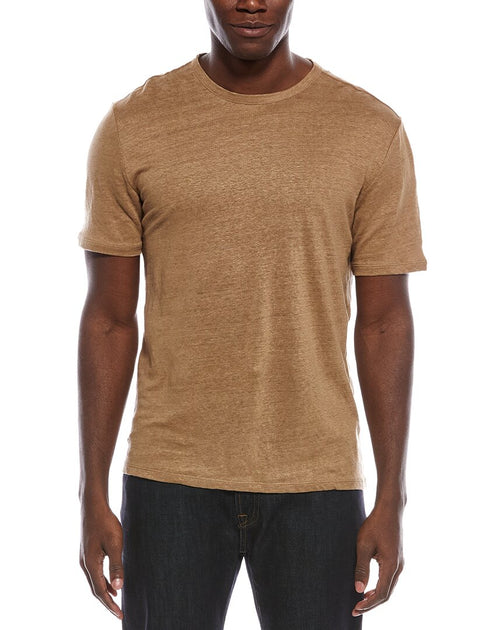 Vince Linen T-Shirt Brown Small 2