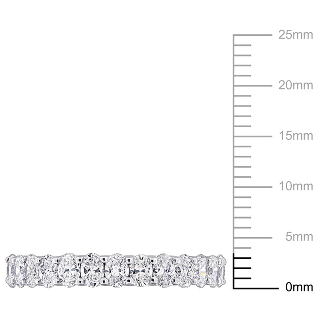 Created Forever 2 1/4ct TW Oval-Cut Lab-Grown Diamond Eternity Ring Silver US 7 4